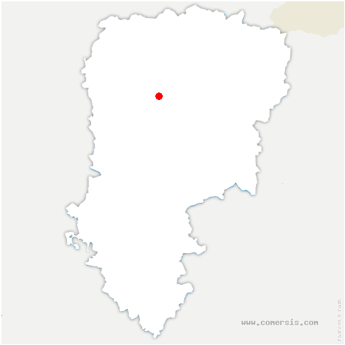 carte de localisation de la Ferté-Chevresis