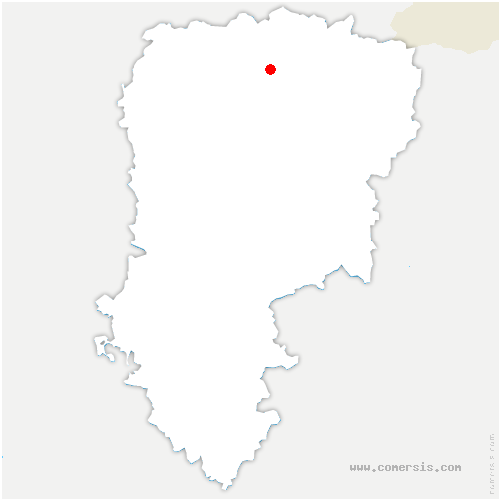 carte de localisation de Flavigny-le-Grand-et-Beaurain