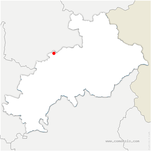 carte de localisation d'Aspres-lès-Corps