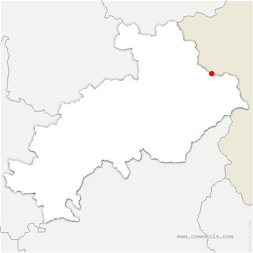 carte de localisation de Cervières