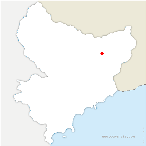 carte de localisation de la Bollène-Vésubie