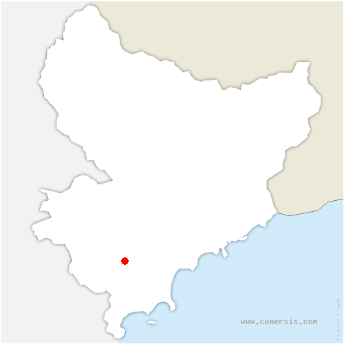 carte de localisation de Châteauneuf-Grasse
