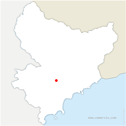carte de localisation de Coursegoules