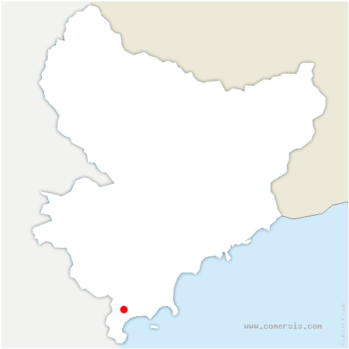 carte de localisation de Mandelieu-la-Napoule