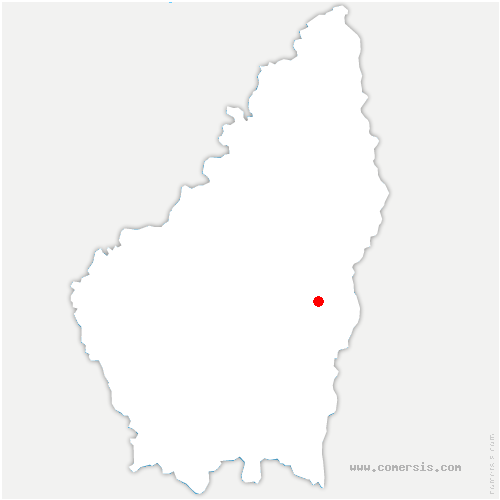 carte de localisation de Chomérac