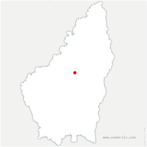 carte de localisation de Vercheny