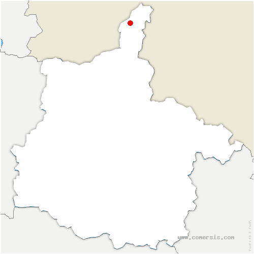 carte de localisation de Aubrives