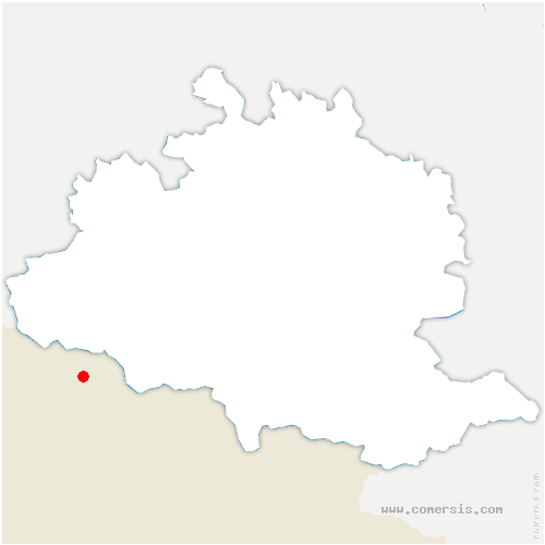 carte de localisation de Belcaire