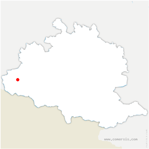carte de localisation de Bonac-Irazein