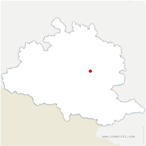 carte de localisation de Pradières