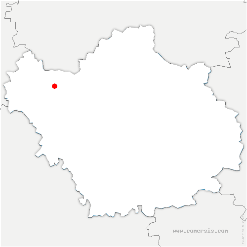 carte de localisation de Saint-Martin-de-Bossenay