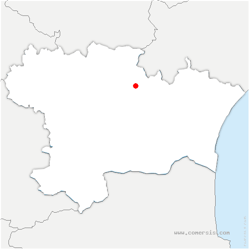 carte de localisation de Aigues-Vives