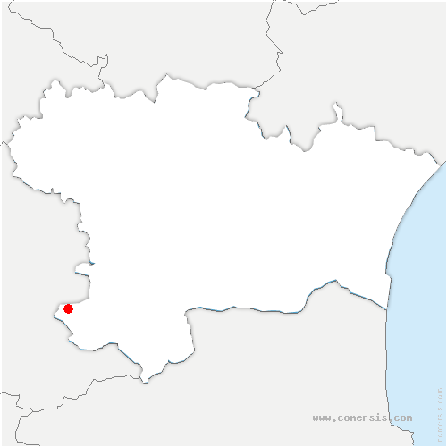 carte de localisation de Belcaire