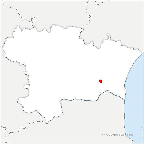 carte de localisation de Cascastel-des-Corbières