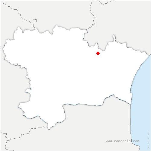 carte de localisation de Castelnau-d'Aude
