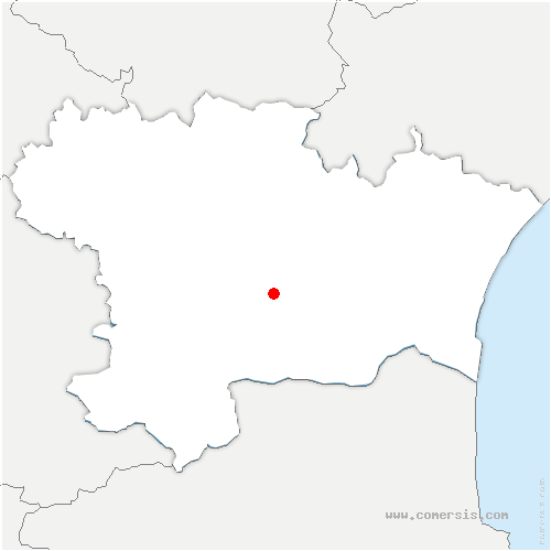 carte de localisation de Caunette-sur-Lauquet