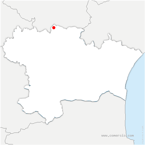 carte de localisation de Cuxac-Cabardès