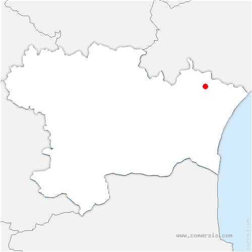 carte de localisation de Cuxac-d'Aude