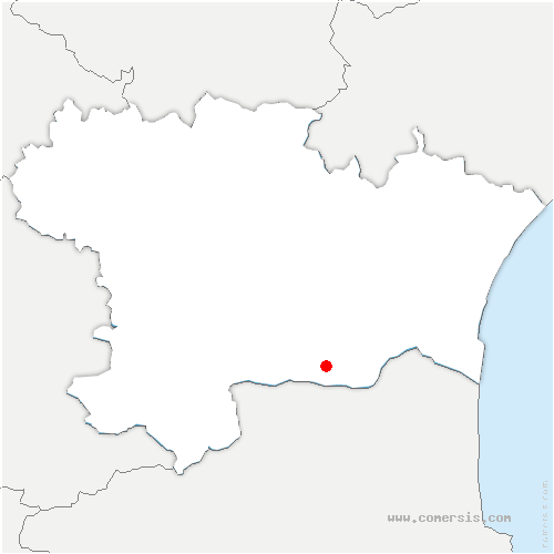 carte de localisation de Duilhac-sous-Peyrepertuse