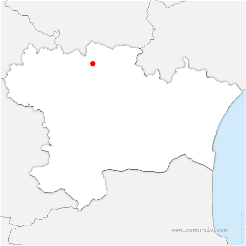 carte de localisation de Fontiers-Cabardès