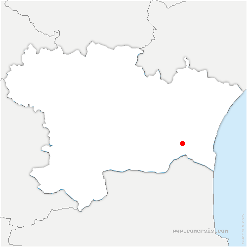 carte de localisation de Fraissé-des-Corbières