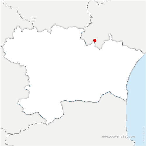carte de localisation de Gaudiès