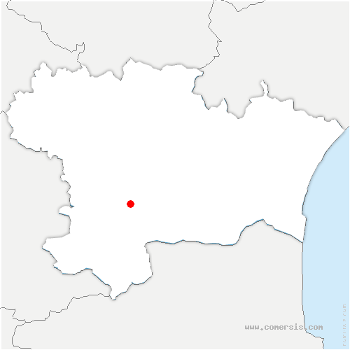 carte de localisation de Luc-sur-Aude