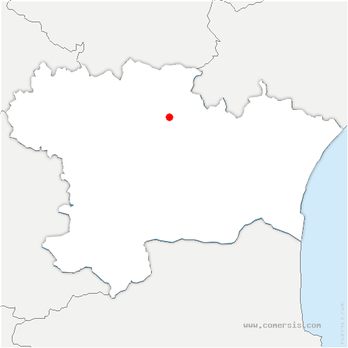carte de localisation de Malves-en-Minervois