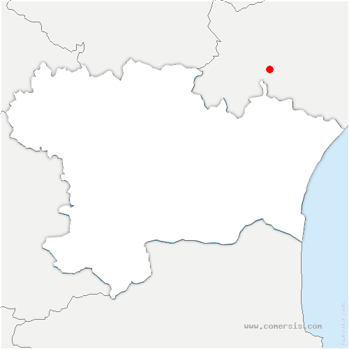 carte de localisation d'Opoul-Périllos