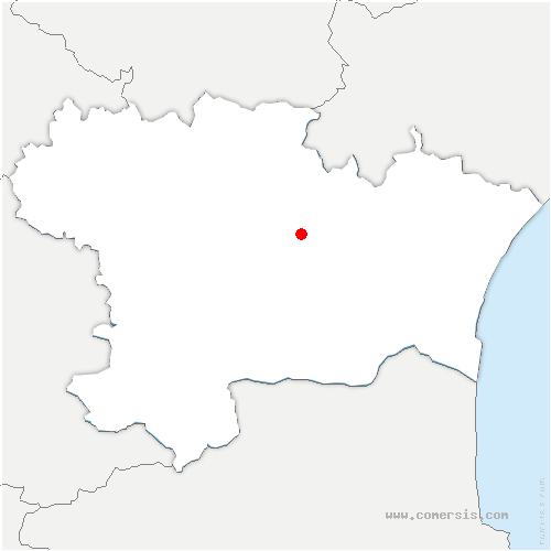 carte de localisation de Pradelles-en-Val