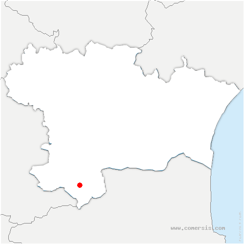 carte de localisation de Roquefort-de-Sault