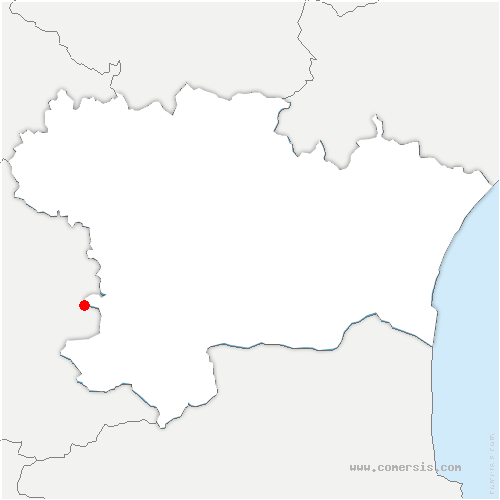 carte de localisation de Sainte-Colombe-sur-l'Hers