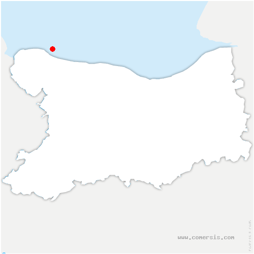 carte de localisation de Bourneville-Sainte-Croix