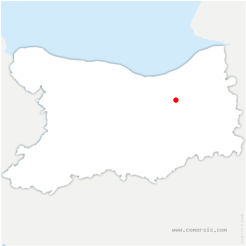 carte de localisation de Cerisy-la-Forêt