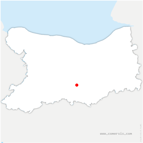 carte de localisation de Hambye