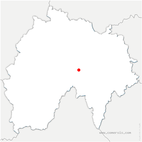 carte de localisation de Brezons