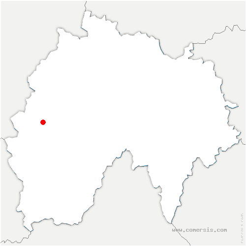 carte de localisation de Saint-Santin-Cantalès