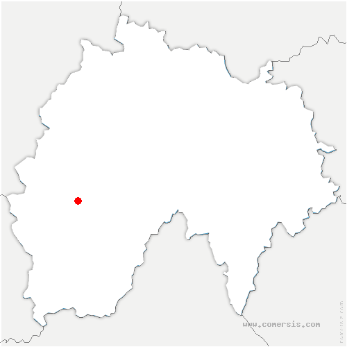 carte de localisation de Teissières-de-Cornet