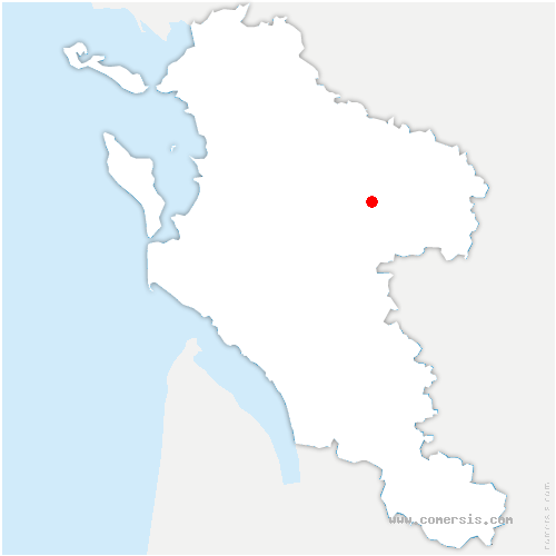 carte de localisation de Asnières-la-Giraud