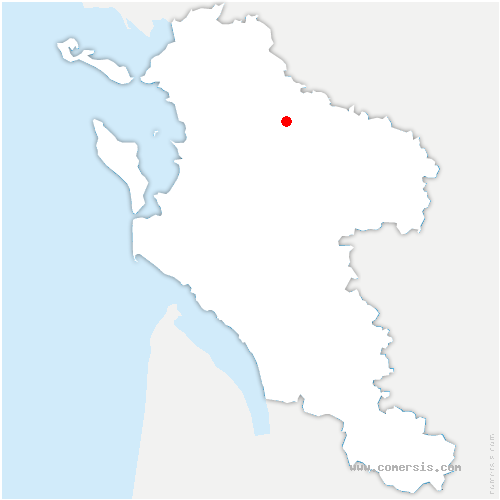 carte de localisation de Beaulieu-sur-Sonnette