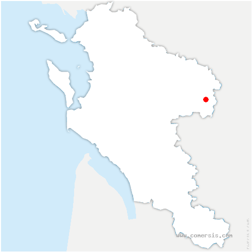 carte de localisation de Beauvais-sur-Matha