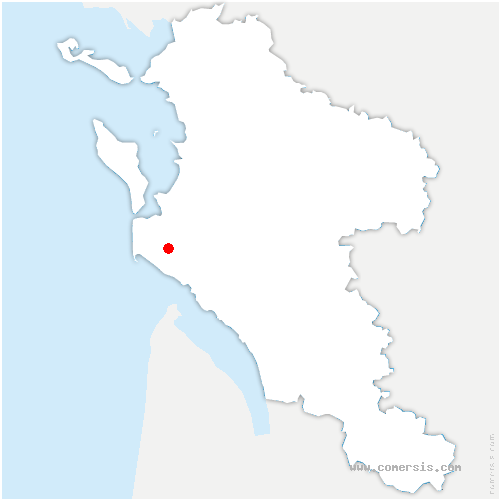 carte de localisation de Beugnon-Thireuil 