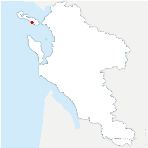 carte de localisation du Bois-Plage-en-Ré