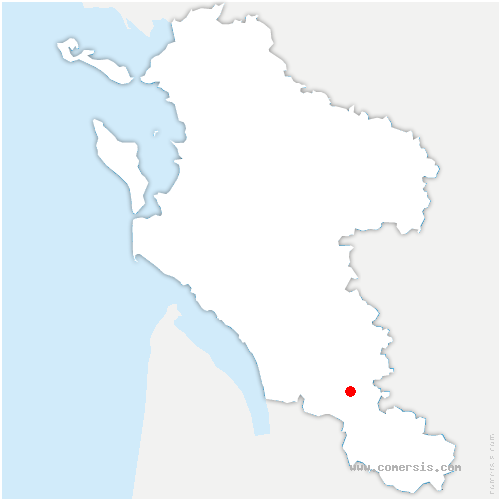 carte de localisation de Caunay