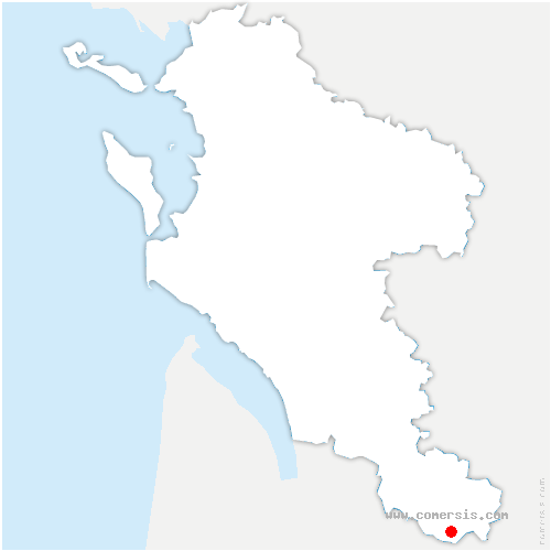 carte de localisation de Cercoux