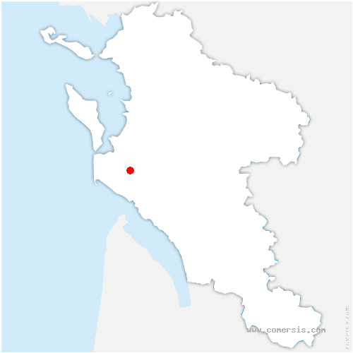 carte de localisation de Chaillevette
