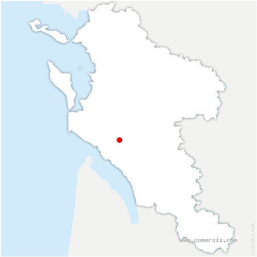 carte de localisation de Champdeniers-Saint-Denis