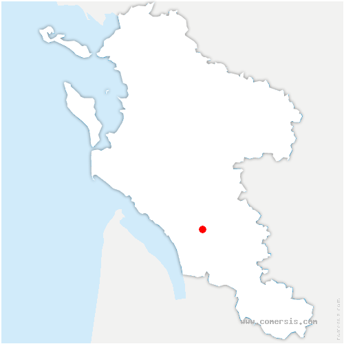 carte de localisation de Combiers