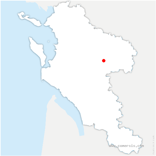 carte de localisation de Guîtres