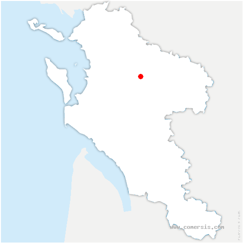 carte de localisation de Laruscade